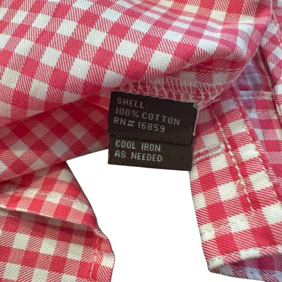 J McLaughlin Womens pink white gingham button down shirt Size 2 - Picture 5 of 6